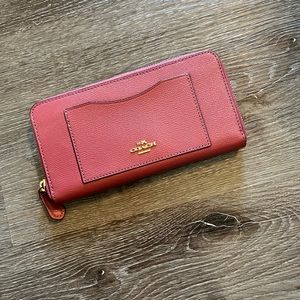 Coach Red Leather Wallet